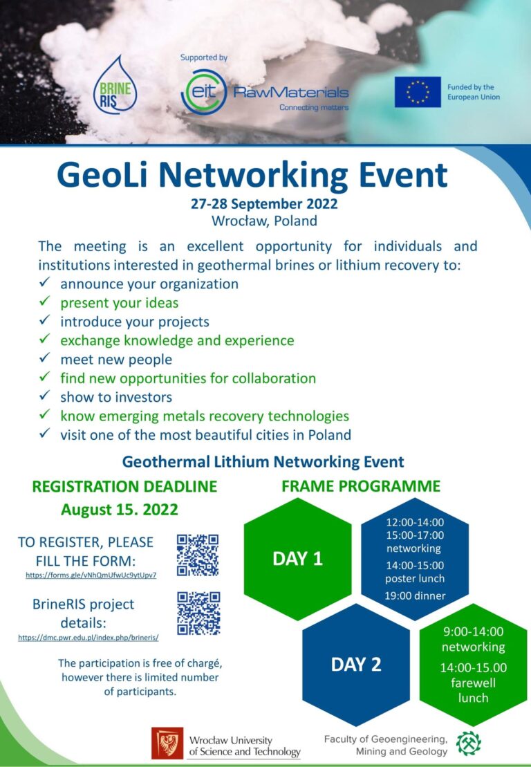 Read more about the article Ten days left to sign up for the GeoLi Networking Event of the BrineRIS project