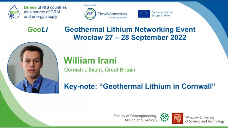 Read more about the article Potential of lithium recovery in Cornwall – speech by William Irani already on our Youtube channel