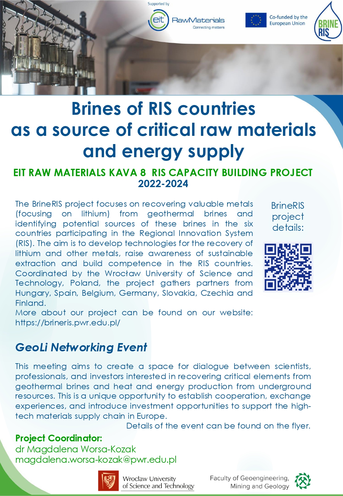 Read more about the article  Only until the end of October the opportunity to register for the second edition of the Geothermal Lithium Networking Event with the option to give a speech or present